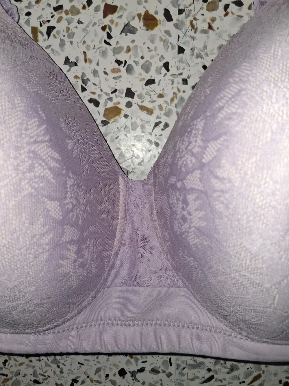 Vanity Fair Tshirt Bra Size 44C Lavender Padded Wireless Back Smoothing